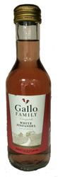 Mini bottle of Gallo White Zinfandel wine