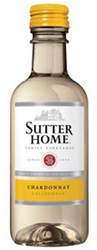 Mini bottle of Sutter Home Chardonnay wine