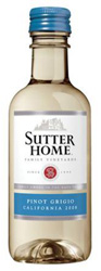 Mini bottle of Sutter Home Pinot Grigio wine