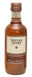 Mini bottle of Sutter Home White Zinfandel wine